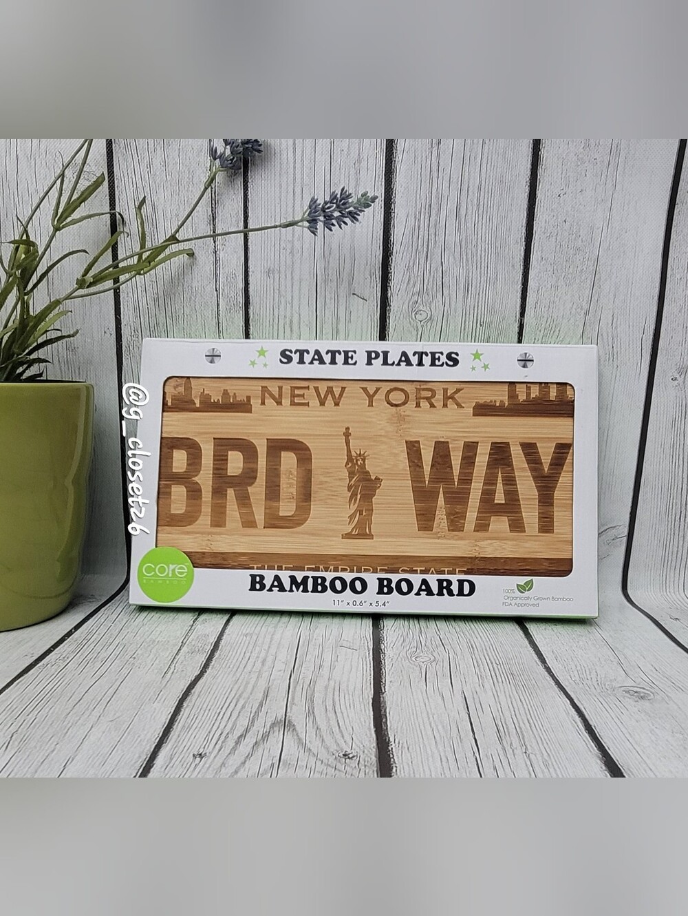 CORE Bamboo New York State Plates Board